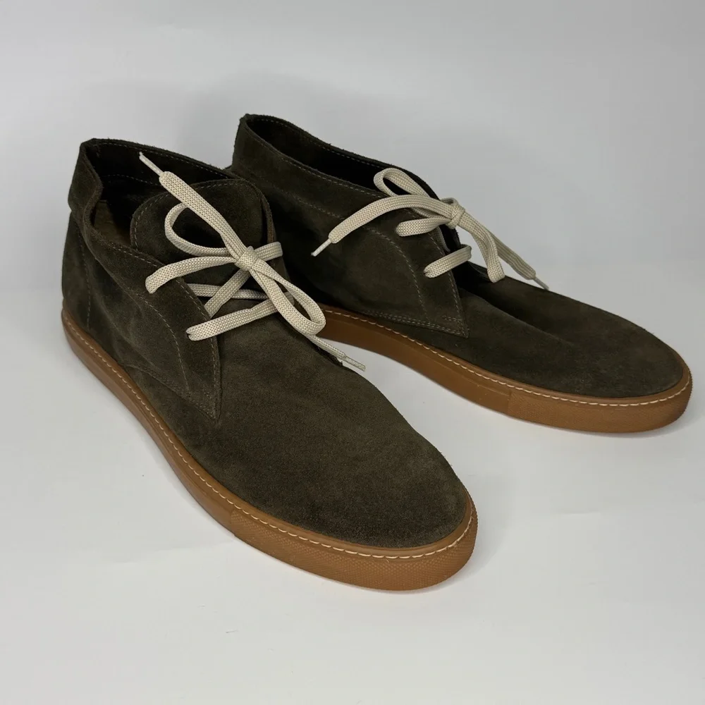 Suede Leather Chukka Boots Mens 11 Earth Green Goblincore Shoes Coop Barneys NY